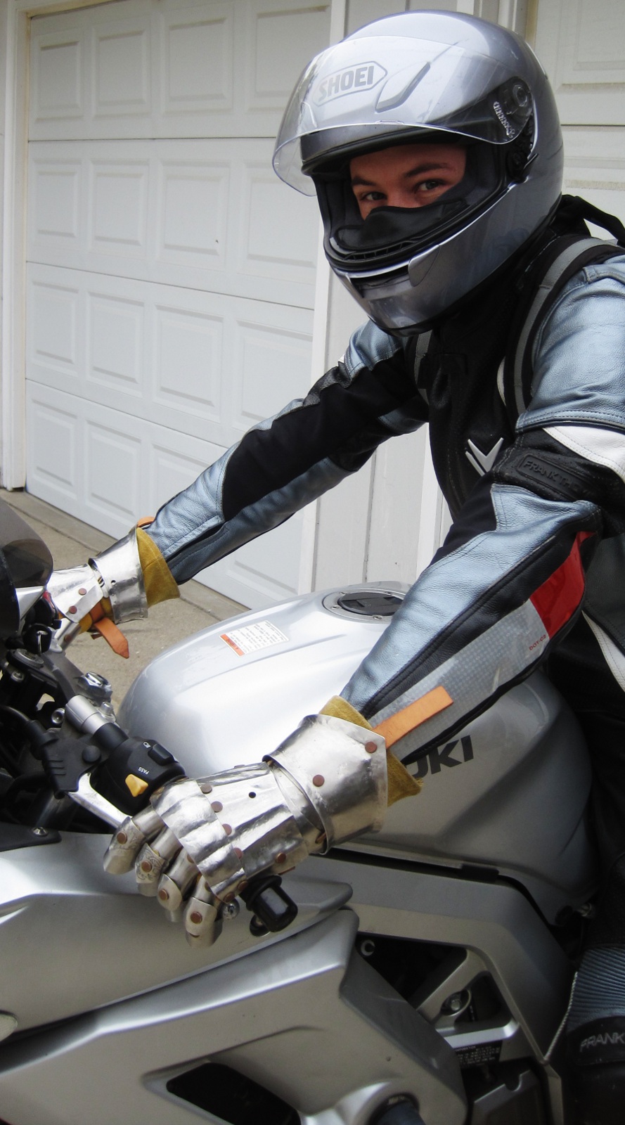 Wearing Stainless Steel Gauntlets on a Motorcycle