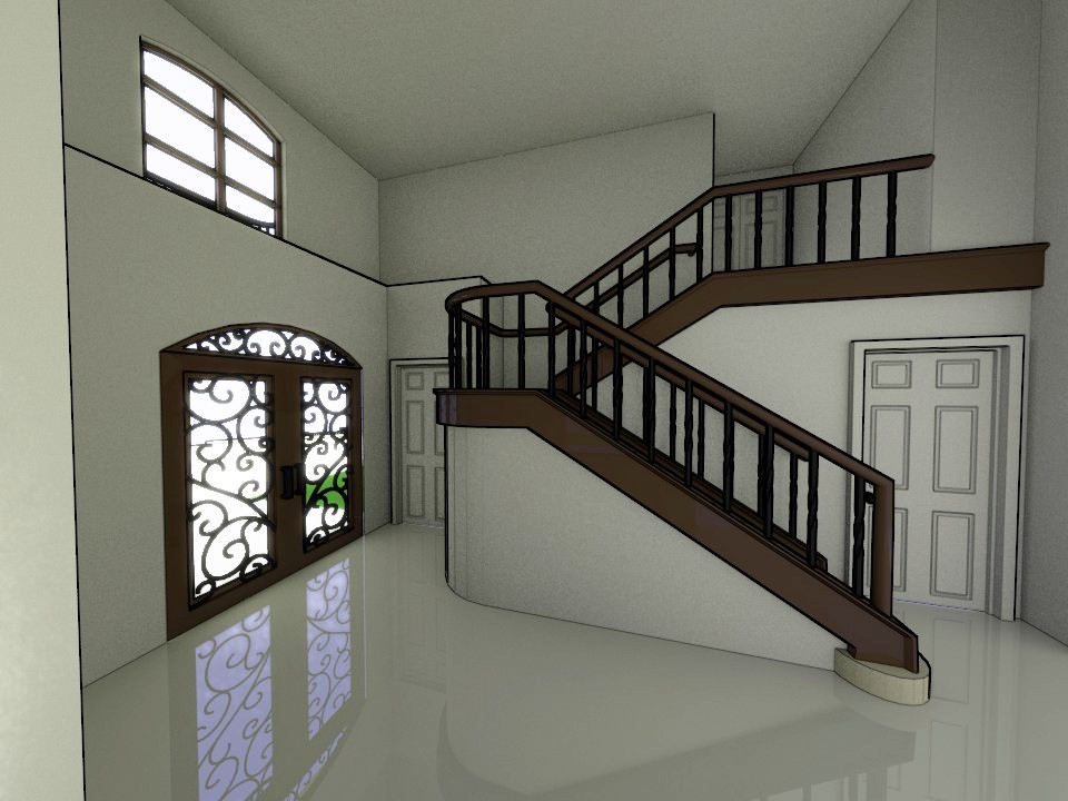 Spanish mediterranean interior staircase