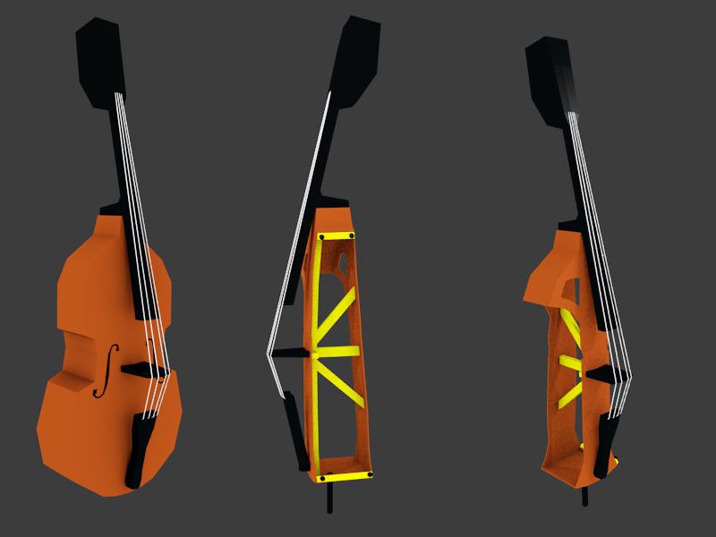 A bass violin skeletonization