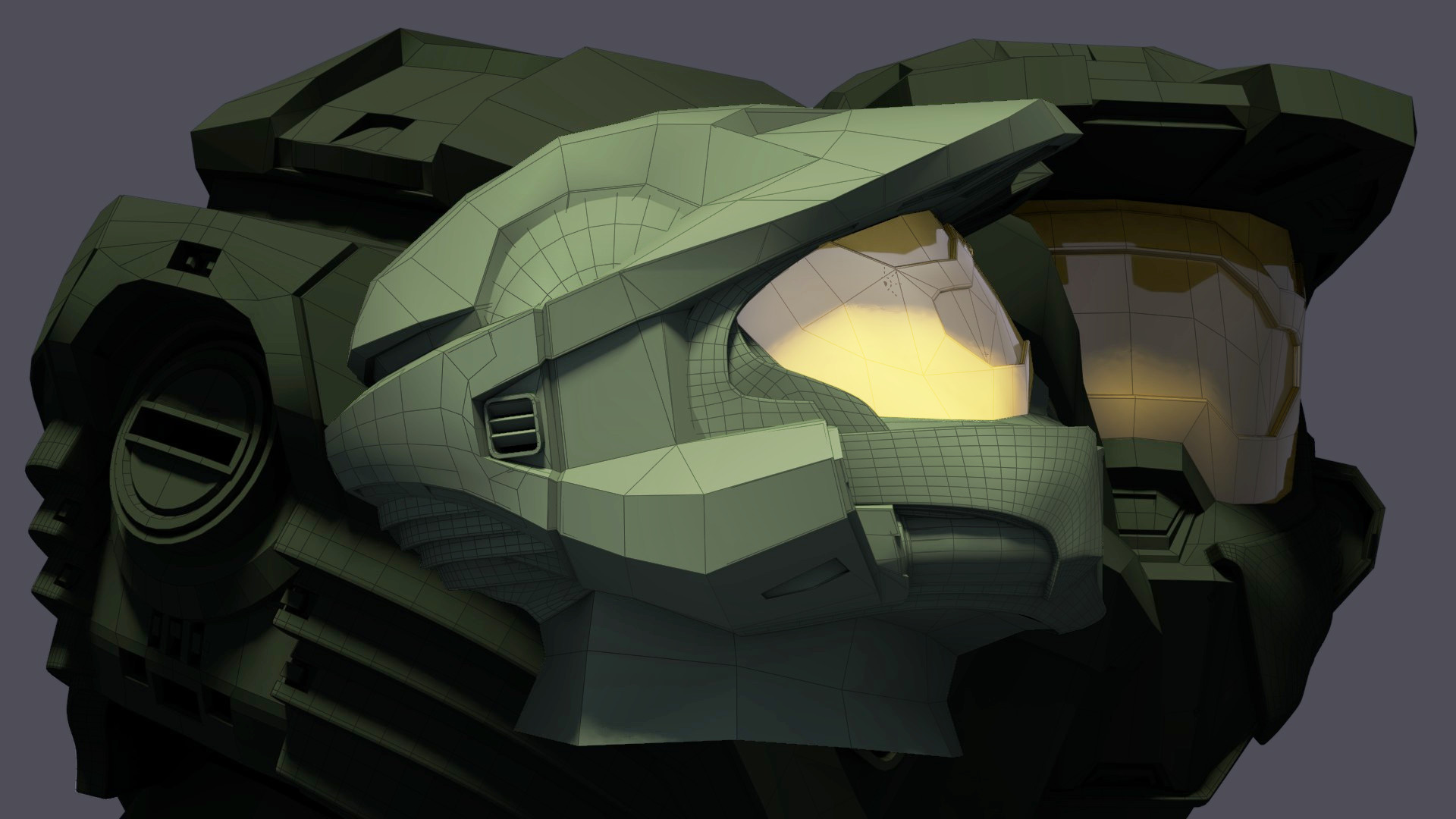 Halo helmet 3D model from the Master Chief character