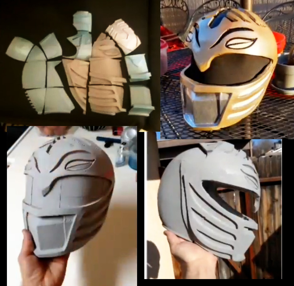 White Ranger Helmet 3D Build