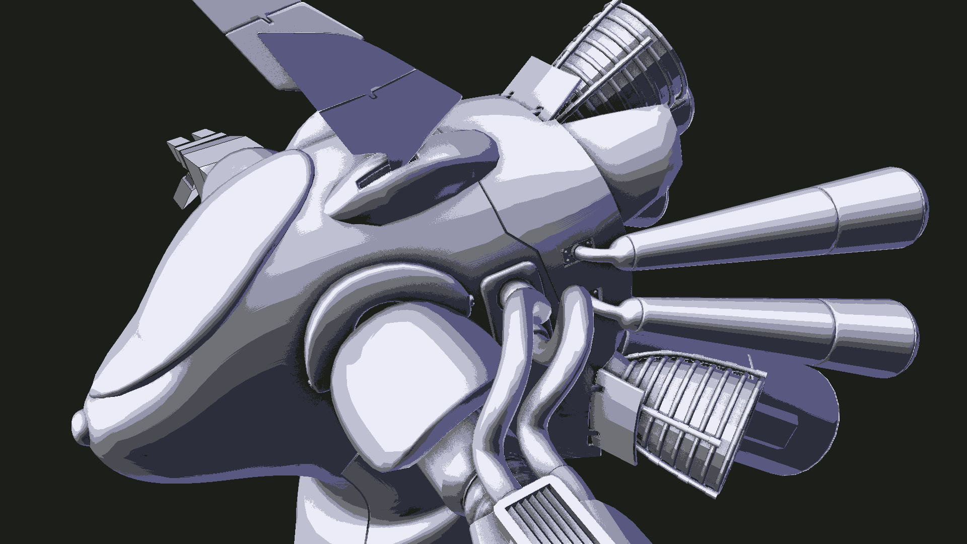 Mech High Poly side