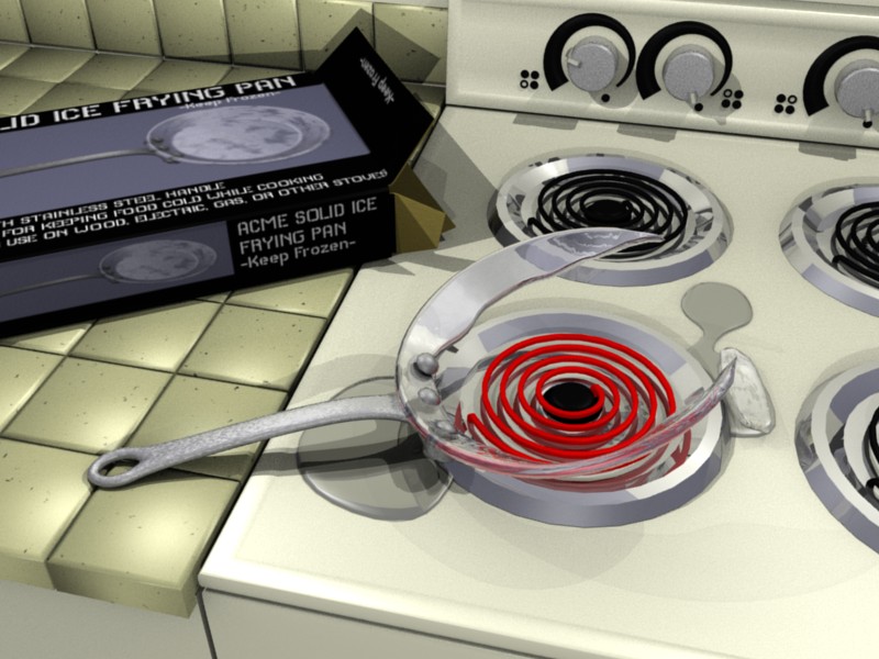 useless solid ice frying pan