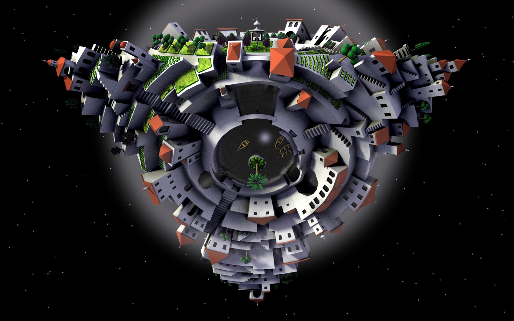 Tetrahedral Planetoid Palm Side