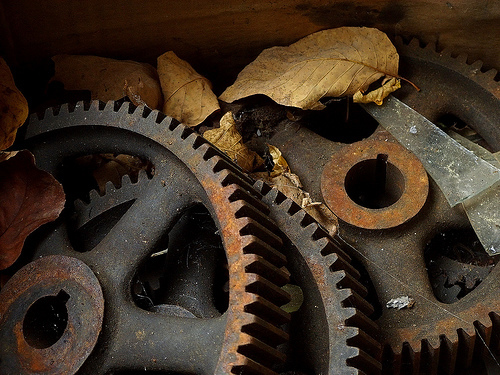 Big cast iron gears