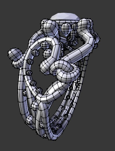 Anna Oval Ring Wireframe