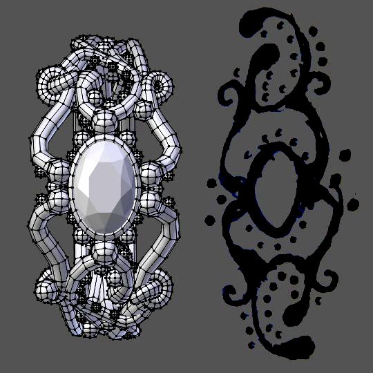 Anna Oval Ring Design Sketch