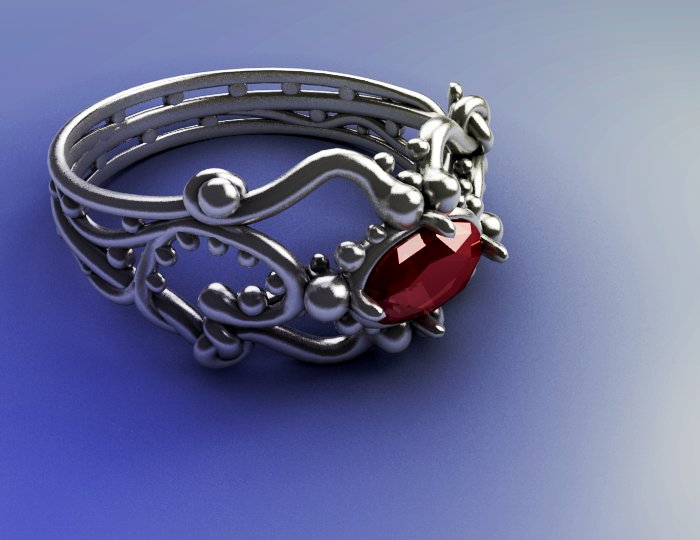 3D render of the oval ring